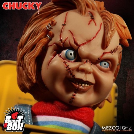 Bride of Chucky Burst-A-Box Music Box Scarred Chucky 36 cm