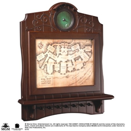 The Hobbit Bag End Map Plaque Key Holder