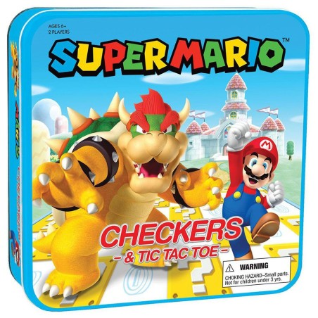 Super Mario Boardgame Dammen Checkers & Tic-Tac-Toe Mario vs.