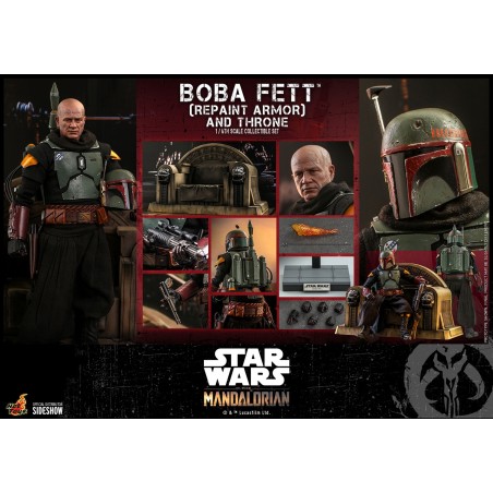 Hot Toys The Mandalorian - Boba Fett Repaint Armor and Throne Hot Toys The Mandalorian - Boba Fett Repaint Armor and Throne