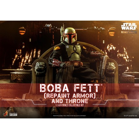 Hot Toys The Mandalorian - Boba Fett Repaint Armor and Throne Hot Toys The Mandalorian - Boba Fett Repaint Armor and Throne