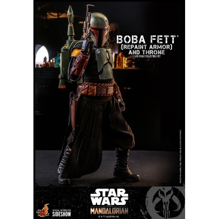 Hot Toys The Mandalorian - Boba Fett Repaint Armor and Throne