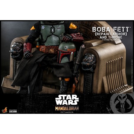 Hot Toys The Mandalorian - Boba Fett Repaint Armor and Throne Hot Toys The Mandalorian - Boba Fett Repaint Armor and Throne