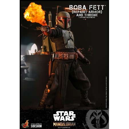 Hot Toys The Mandalorian - Boba Fett Repaint Armor and Throne Hot Toys The Mandalorian - Boba Fett Repaint Armor and Throne