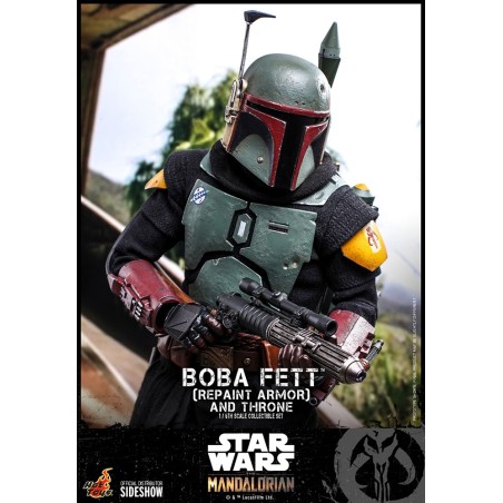 Hot Toys The Mandalorian - Boba Fett Repaint Armor and Throne Hot Toys The Mandalorian - Boba Fett Repaint Armor and Throne