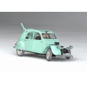 TinTin: The Broken 2CV 1/24 model TinTin: The Broken 2CV 1/24 model