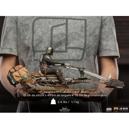 Star Wars: The Mandalorian on Speederbike Deluxe 1:10 Art Scale Star Wars: The Mandalorian on Speederbike Deluxe 1:10 Art Scale