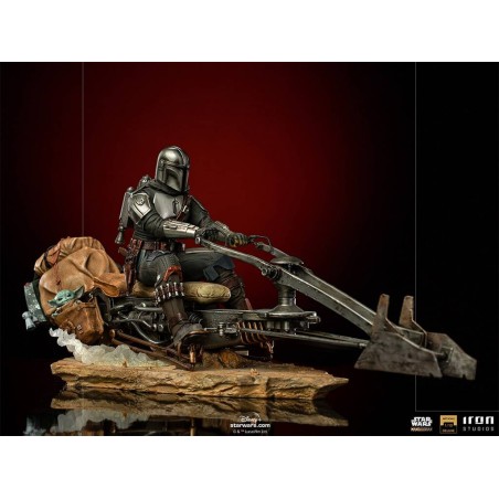 Star Wars: The Mandalorian on Speederbike Deluxe 1:10 Art Scale Star Wars: The Mandalorian on Speederbike Deluxe 1:10 Art Scale