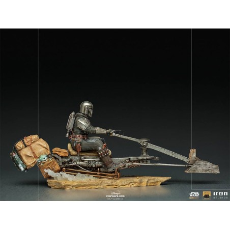 Star Wars: The Mandalorian on Speederbike Deluxe 1:10 Art Scale Star Wars: The Mandalorian on Speederbike Deluxe 1:10 Art Scale