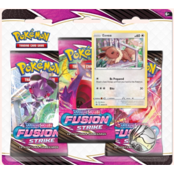 Pokémon Fusion Strike Eevee 3 Pack Blister (10 cards in each