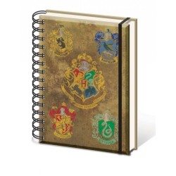 Harry Potter: Notebook A5 Hogwart's Crests