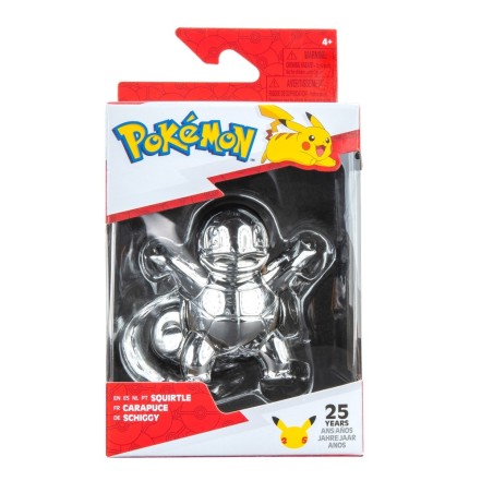 Pokemon: 25th Anniversary - Silver Squirtle 3 inch Figure Pokemon: 25th Anniversary - Silver Squirtle 3 inch Figure
