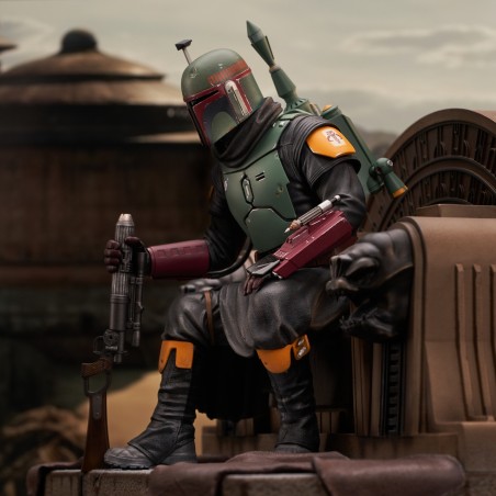 Star Wars: Premier Collection - Mandalorian Boba Fett On Throne Star Wars: Premier Collection - Mandalorian Boba Fett On Throne