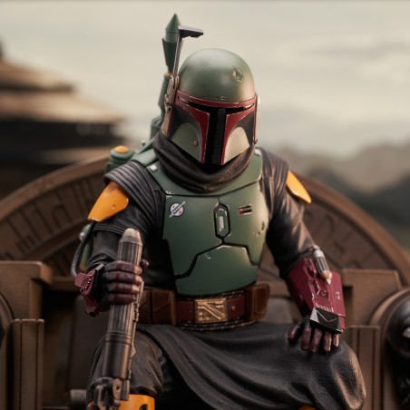 Star Wars: Premier Collection - Mandalorian Boba Fett On Throne Star Wars: Premier Collection - Mandalorian Boba Fett On Throne