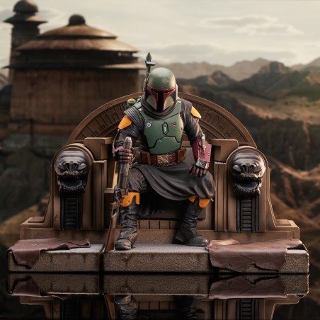 Star Wars: Premier Collection - Mandalorian Boba Fett On Throne Star Wars: Premier Collection - Mandalorian Boba Fett On Throne