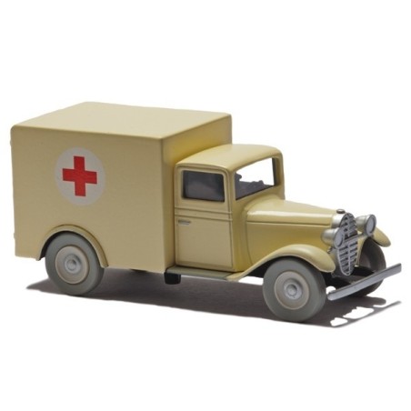 TinTin: De ambulance van de inrichting 1/43 model TinTin: De ambulance van de inrichting 1/43 model