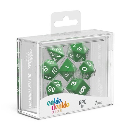 Oakie Doakie Dice RPG Set Solid - Green (7) Oakie Doakie Dice RPG Set Solid - Green (7)