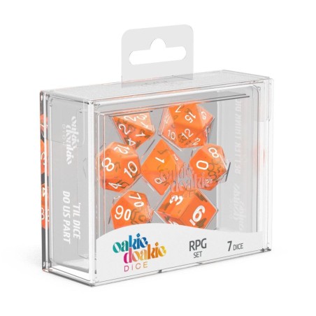 Oakie Doakie Dice RPG Set Translucent - Orange (7) Oakie Doakie Dice RPG Set Translucent - Orange (7)