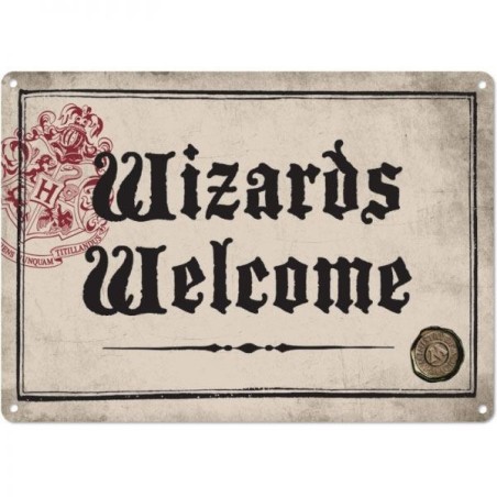 Harry Potter: Wizards Welcome Metal Sign