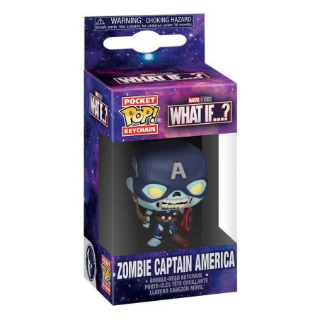 Funko Pop! Keychain: Marvel - Zombie Captain America Funko Pop! Keychain: Marvel - Zombie Captain America