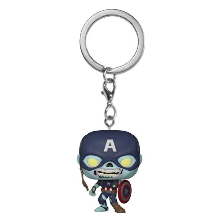 Funko Pop! Keychain: Marvel - Zombie Captain America Funko Pop! Keychain: Marvel - Zombie Captain America