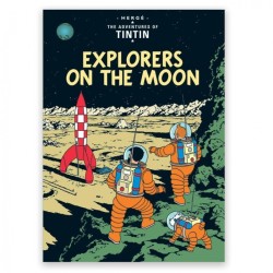 Kuifje: Briefkaart Explorers on the Moon 10cm x 15cm