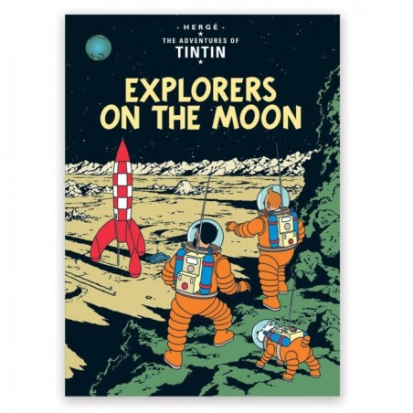 TinTin: Postcard Explorers on the Moon 10cm x 15cm