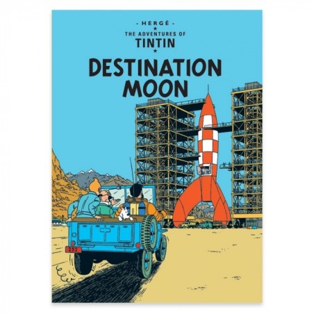 TinTin: Postcard Destination Moon 10cm x 15cm