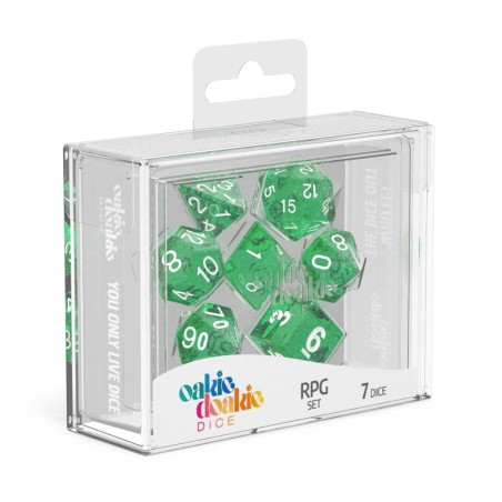 Oakie Doakie Dice RPG Set Speckled - Green (7) Oakie Doakie Dice RPG Set Speckled - Green (7)