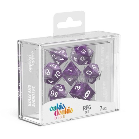 Oakie Doakie Dice RPG Set Marble - Purple (7) Oakie Doakie Dice RPG Set Marble - Purple (7)