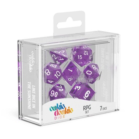 Oakie Doakie Dice RPG Set Speckled - Purple (7) Oakie Doakie Dice RPG Set Speckled - Purple (7)