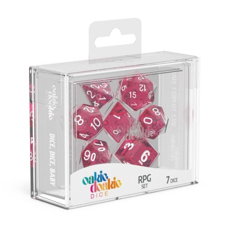 Oakie Doakie Dice RPG Set Speckled - Pink (7) Oakie Doakie Dice RPG Set Speckled - Pink (7)