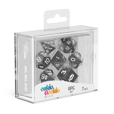 Oakie Doakie Dice RPG Set Marble - Black (7) Oakie Doakie Dice RPG Set Marble - Black (7)