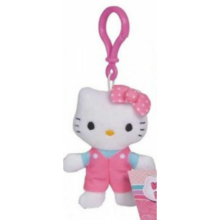 Hello Kitty: Pink Overall Plush Bagclip 10 cm Hello Kitty: Pink Overall Plush Bagclip 10 cm