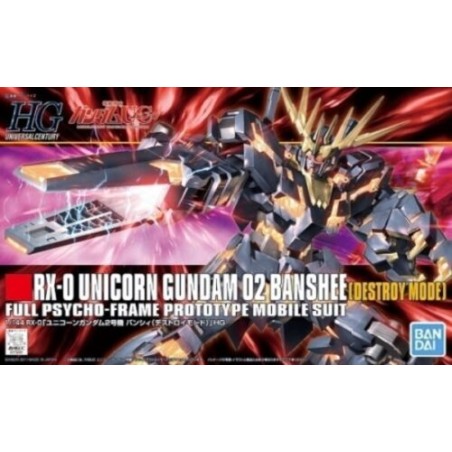 Gundam Model Kit: Unicorn Gundam 02 Banshee Destroy Mode HG