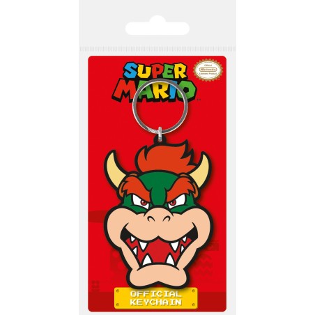 Super Mario: Bowser Rubber Keychain 6 cm