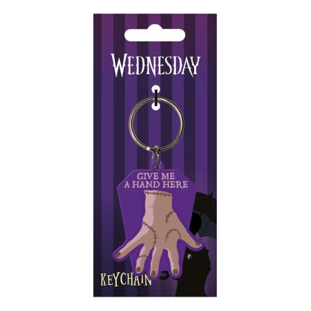 Wednesday: Give Me A Hand Here Rubber Keychain