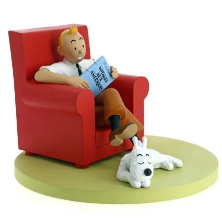 Tintin: Tintin in the red armchair Statue 16 cm