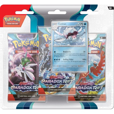 Pokémon: Scarlet & Violet Paradox Rift 3-Pack Blister Cetitan