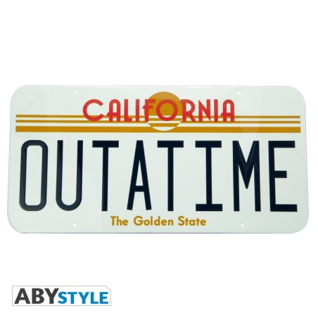 Back to the Future - Metal plate "OUTATIME" (19cmx38cm)