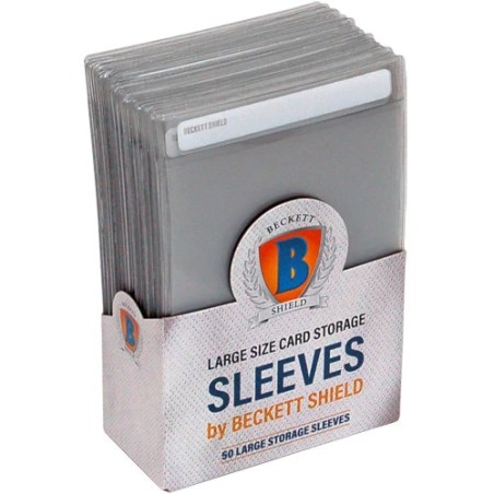 Beckett Shield: Large Size Card Storage Sleeves (50)