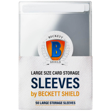 Beckett Shield: Large Size Card Storage Sleeves (50)