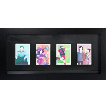 Trading Card Collector Frame 4 position Black (40x17cm)