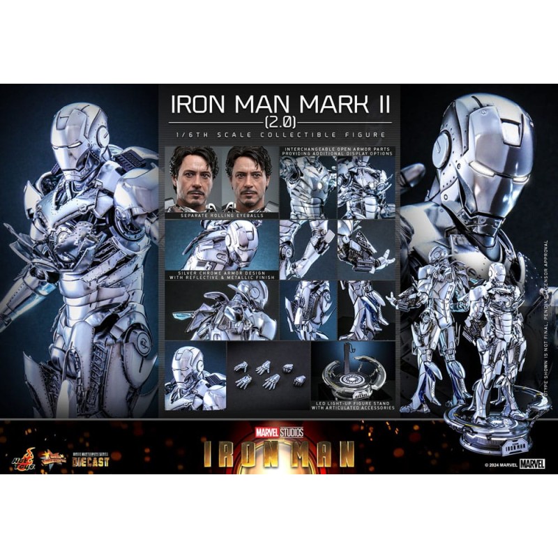 Figurine Iron Man Mark II (2.0) - Marvel, Iron Man - Hot Toys