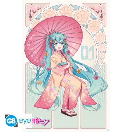 Poster: Hatsune Miku - Sakura Kimono